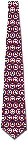 Atoggg Men's Captain America Shield Logo Skinny Tie Necktie Ties