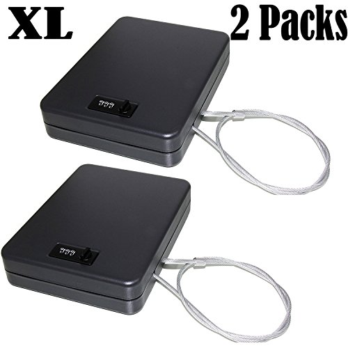 Pack of 2 x-large size handgun safe vault security pist…