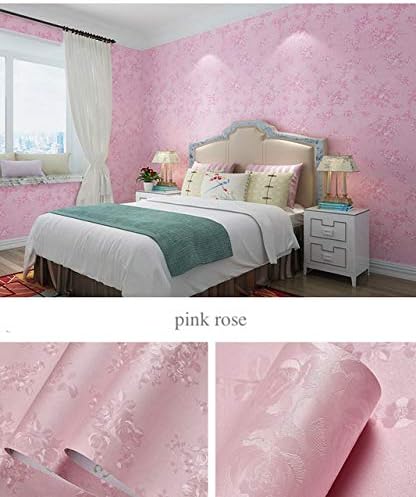 Amazon Co Jp 壁紙 自己接着性コンタクトペーパーホームdecorat 特殊エンボス加工の花は葉がベッドルームのリビングルームの壁の装飾3d壁画壁紙 ピンク 青 黄色 白の壁紙バラ Color Red Dimensions 5mx60cm ホーム キッチン