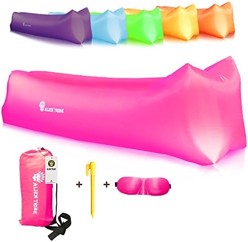 Inflatable Lounger with Carry Bag, hammock Air Sofa,Securing Stake and Bottle Opener for Travelling, Camping, Hiking, Pool and Beach Parties