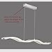 38W Acrylic Wave Chandelier Modern led Lamp for Dinning Room Kitchen Living Room Bedroom Cool White= 6000K Wave Shape 38W