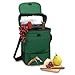 Picnic Time Duet Insulated Wine and Cheese Tote, Hunter Green