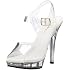 Pleaser Women's Ado-708ls Platform Dress Sandal - Sparkling Clear Heels With Ankle Strap - View #5