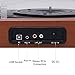 MUSITREND Mini Stereo Turntable 3 Speed Record Player with Built-in Speakers, Vinyl to MP3 Recording, RCA Line Out, Natural Wood