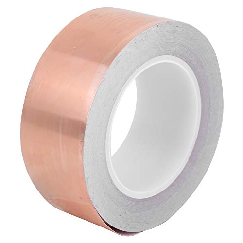 RiToEasysports Single Sided Copper Foil Tape Multi-Use Shielding Tapes Conductive Copper Foil Tape for Guitar & EMI Shielding,Grounding (30M) Performance Accessories