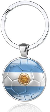 Hairphocas 2Pcs 2018 World Cup National Flag Football Keychain Soccer Keyrings (United States/Switzerland/Russia/France/Iran/Argentina/Nigeria/Germany)