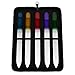 Glass Nail Files With Case For Natural and Acrylic Nails - Set of 5 Etched Double Sided Files