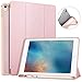 MoKo Case Fit iPad Pro 9.7 with Apple Pencil Holder - Slim Lightweight Smart Shell Stand Cover Case with Auto Wake/Sleep Fit Apple iPad Pro 9.7 Inch 2016 Release (A1673/A1674/A1675) - Rose Gold