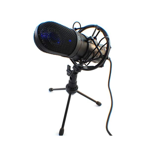 MCU-01 USB Großmembran Studio Kondensator Mikrofon für Home Recording und für Studio-Aufnahmen inkl. Spinne, Stativ, Kapsel Niere, Rap, Podcast, Plug&Play, Home Office, Videokonferenz, online lernen, Unterricht, Streaming