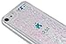 BLLQ + Compatible for iTouch 5 and Touch 6 + Touch5 Case Touch6 Case, Hard PC Glitter Quicksand Liquid Case, Bling Cherry Pink