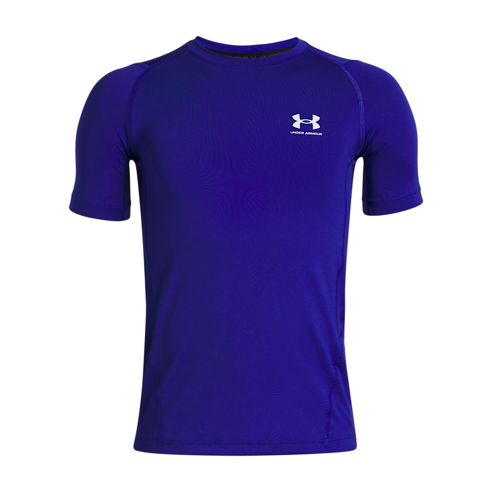 Under Armour Boys' HeatGear Armour Short-Sleeve T-Shirt, (400) Royal / / White, X-Large Image Under Armour Boys' HeatGear Armour Short-Sleeve T-Shirt, (400) Royal / / White, X-Large Image