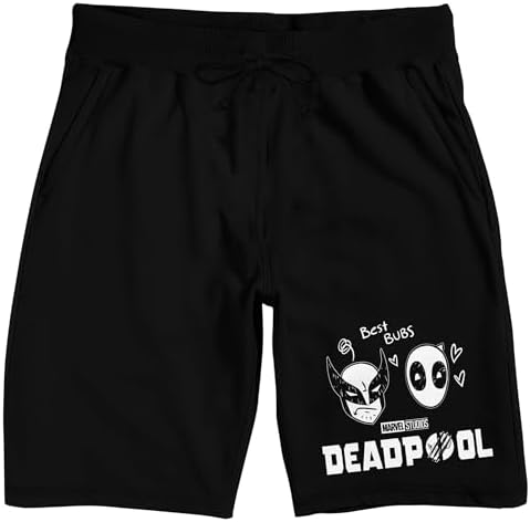 Batman Classic Bat Logo Men's Black Drawstring Sleep Pajama Shorts