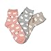 FloraKoh Women Cotton Crew Casual Socks 3pair Pack (Sheep)
