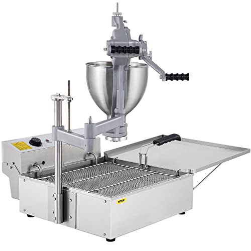 VEVOR Donut Fryer Manual Commercial Mini Donut Maker 9L Capacity Hopper