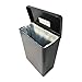 S.A.C. TD1000BK Sanitary Napkin and Tampon Disposal Receptacle – Surface Mount, Black Steel, Hidden Liner, Lift-Top Lid, Mounting Hardware Included