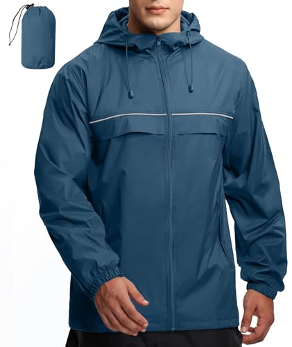 GEEK LIGHTING Men's Waterproof Rain Jacket