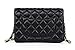 Gemate Women's Genuine Leather Quilted Chain Shoulder Bag