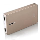 EPB 8000mAh External Battery Power Bank Portable Charger Backup Pack with Powerful Dual USB Output for Samsung, Galaxy, Tablets and More (Gold)