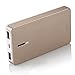 EPB 8000mAh External Battery Power Bank Portable Charger Backup Pack for iPhone, Samsung, Galaxy, Tablets and More (Gold)