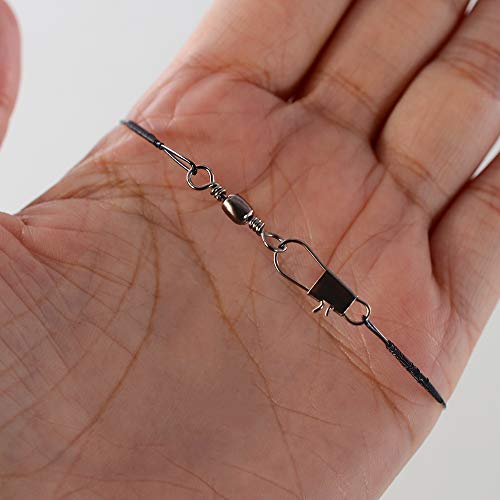 ROSE KULI Fish Wire Leaders 75pcs Steel Swivels and Snaps Saltwater Fishing Line Kit 30 LBS Test Soft Plastic Coated Wires