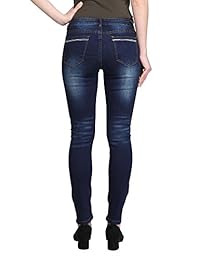 jeans para dama azul oscuro Mid-Rise Skinny Jeans de tobillo (acacia-ak), Azul oscuro
