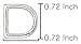 50 - Country Brook Design 1/2 Inch Die Cast Square Bottom D-Rings