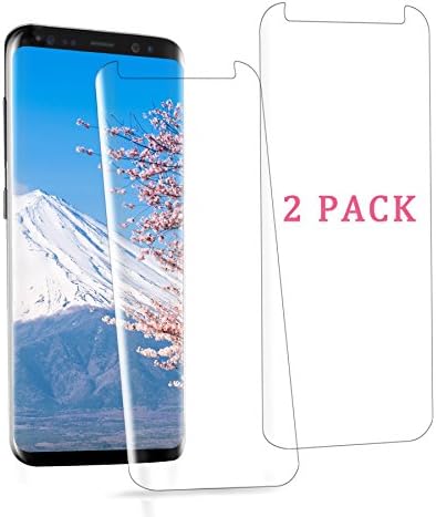 Verson Screen Protector for Galaxy S8 Plus, [2 Pack] 9H Hardness / Scratch Proof / Anti-Scratch / Edge-to-Edge Full Coverage Tempered Glass Film for Galaxy S8 Plus (clear)