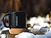 CorkMug: Matte Black Ceramic Mug (12 Ounce) with Built-in Cork Coaster and Splash-free Lid and Handle for Cup of Coffee and Tea, Personalize with Chalk