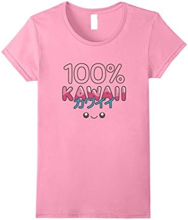 Womens 100% Kawaii Cute Japanese T-Shirt XL Pink