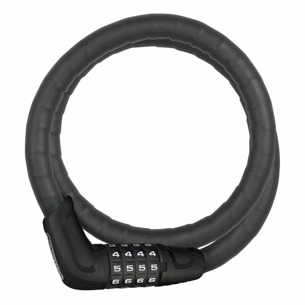 ABUS armoured cable lock Steel-O-Flex Tresorflex 6615C + SCMU holder - combination lock made of steel cable with armour made of steel sleeves - security level 5