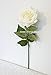 silk Sweet Home Deco 17’’ Real Touch Rose Artificial Single Spray Set of 2 (White)