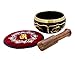Yoga Meditation Om Peace Singing Bowl/Red Velvet OM Cushion/Wooden Mallet Set