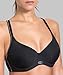 SYROKAN Women's Med Impact Racerback Contour Padded Foam Underwire Sports Bra Black 38D