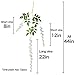 Mavee 12 Piece 3.6 Feet Artificial Silk Wisteria Vine Ratta Hanging Flower for Wedding Décor (White)
