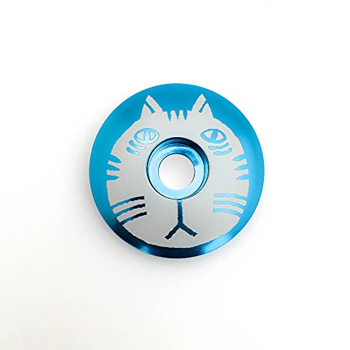 KustomCaps Cat 1 1/8" Bicycle Headset Cap (Light Blue)