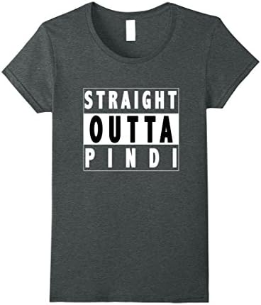 Womens Straight outta pindi T-shirt Pakistan patriotic tee Medium Dark Heather