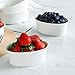 Sweese 506.001 Porcelain Ramekins 6 Ounce Souffle Dishes, Oval Ramekins for Baking, Set of 6 - White