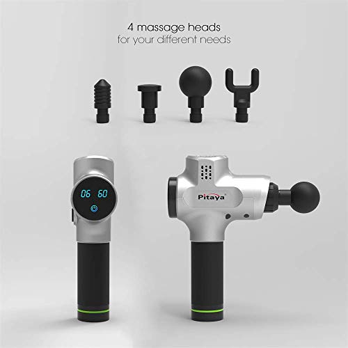 Massage Gun Handheld Deep Tissue Muscle Massager Portable Profession Massager For Muscle Aches Recovery and Fitness Relax With 6 Adjustable Speed and 4 Attachments