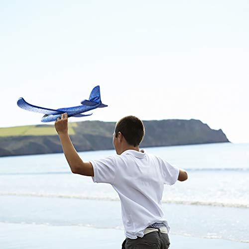 image for R HORSE 14.5inch Foam Airplanes + Parachute Toy Set, Manual Throwing O