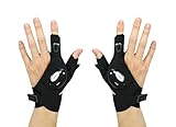 LED Flashlight Magic Strap Fingerless Gloves By Fomatrade Pack 2 LED light for Repairing in Darkness Places and Outdoor Activities Essential Equipment
