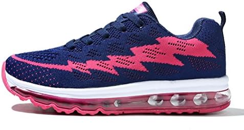 Sneakers for Men Women Unisex Couple Breathable Running Shoes Athletic AIRMAX Cushion Sole Fashion Sports Shoes (7 B(M),Blue Pink)