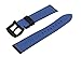 SWISS REIMAGINED Real Leather Carbon Fiber Emboss Replacement Watch Band Signature Black Buckle - Black