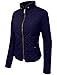 NE PEOPLE Womens Lightweight Quilted Zip Jacket, Large, NEWJ22NAVY