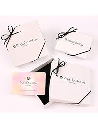 RIAH FASHION - Juego de pulseras de varias capas con brillantes y cuentas de colores