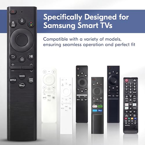 AMROAH Remote Control Replacement for Samsung Smart TV with Voice Control, Compatible with Frame, Curved, Crystal UHD Models 2019–2026