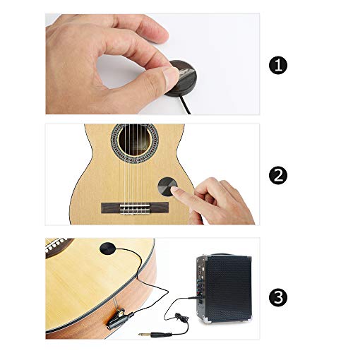 Randon Acoustic Guitar Pickup Piezo Contact Pickup for Guitar Ukulele Violin, Mandolin, Banjo, Cello, Kalimba, Harp.