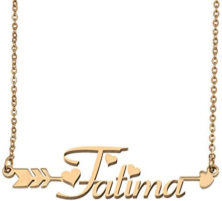 Aoloshow Customized Custom Name Necklace Personalized - Custom Any Initial Name Arrow Horizontal Monogrammed Necklace Gift for Womens Girls