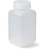 United Scientific&trade; UniStore&trade; Wide Mouth Laboratory Grade Square Reagent Bottles, PPCO, 500 mL (16oz), Pack of 12