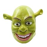Halloween Costume Mask Cosplay Full Head Green Adult Latex Mask
