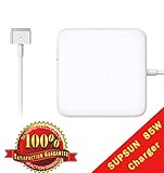 Macbook pro charger,85w Magsafe 2 Power Adapter for Macbook Pro 17/15/13/11-Inch-T-tip.Compatible with all MacBooks produced after mid 2012